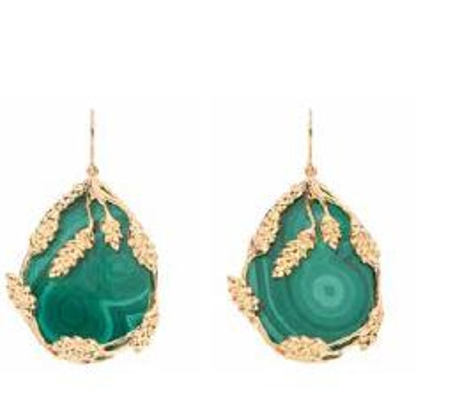 Accessories Aurélie Bidermann | Francoise Pendant Earrings Malachite