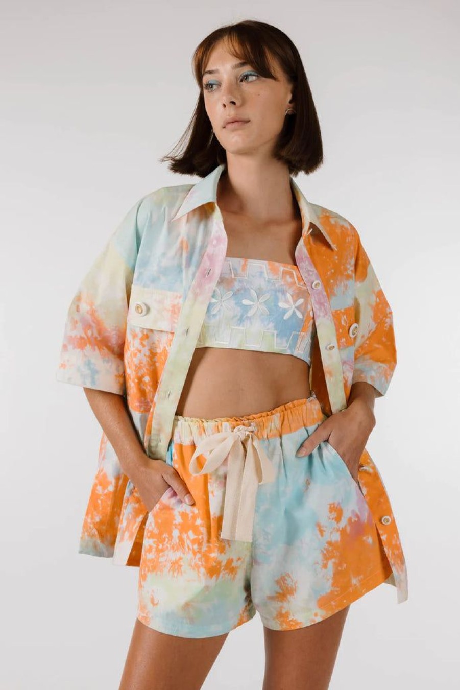 Clothing Isobel Badin | Beach Short Tie Dye