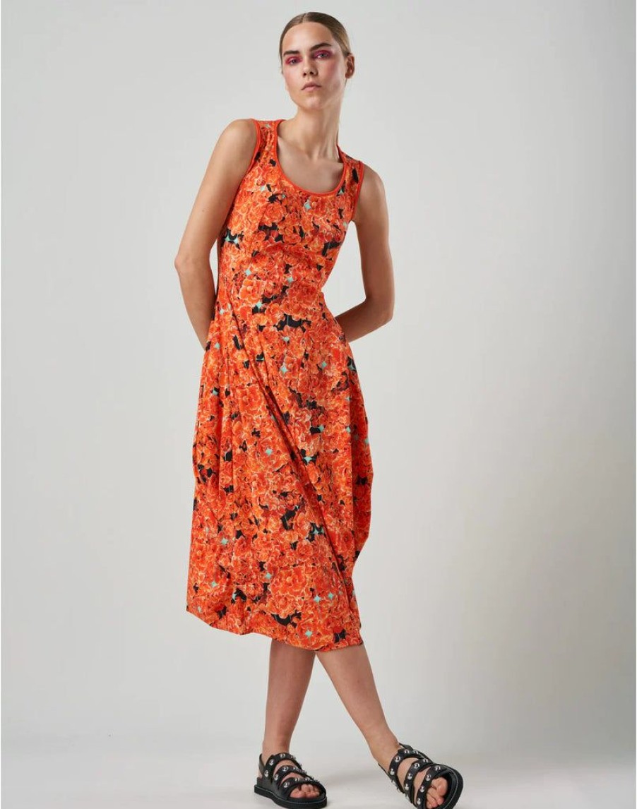 Clothing High by Claire Campbell | Mesmerize Dress Orange Print