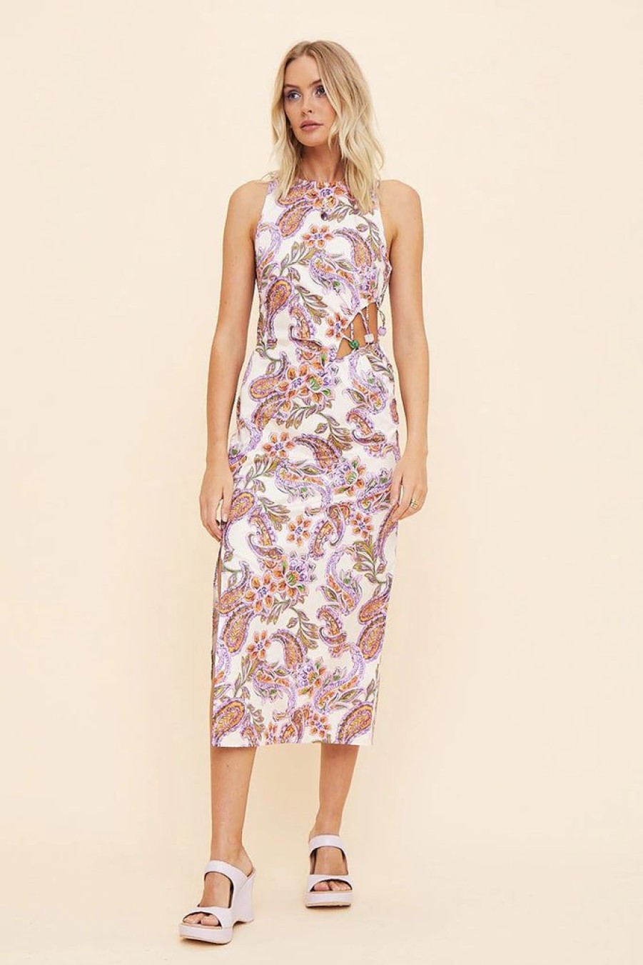 Clothing SUBOO | Sienna Midi Dress With Waist Detail