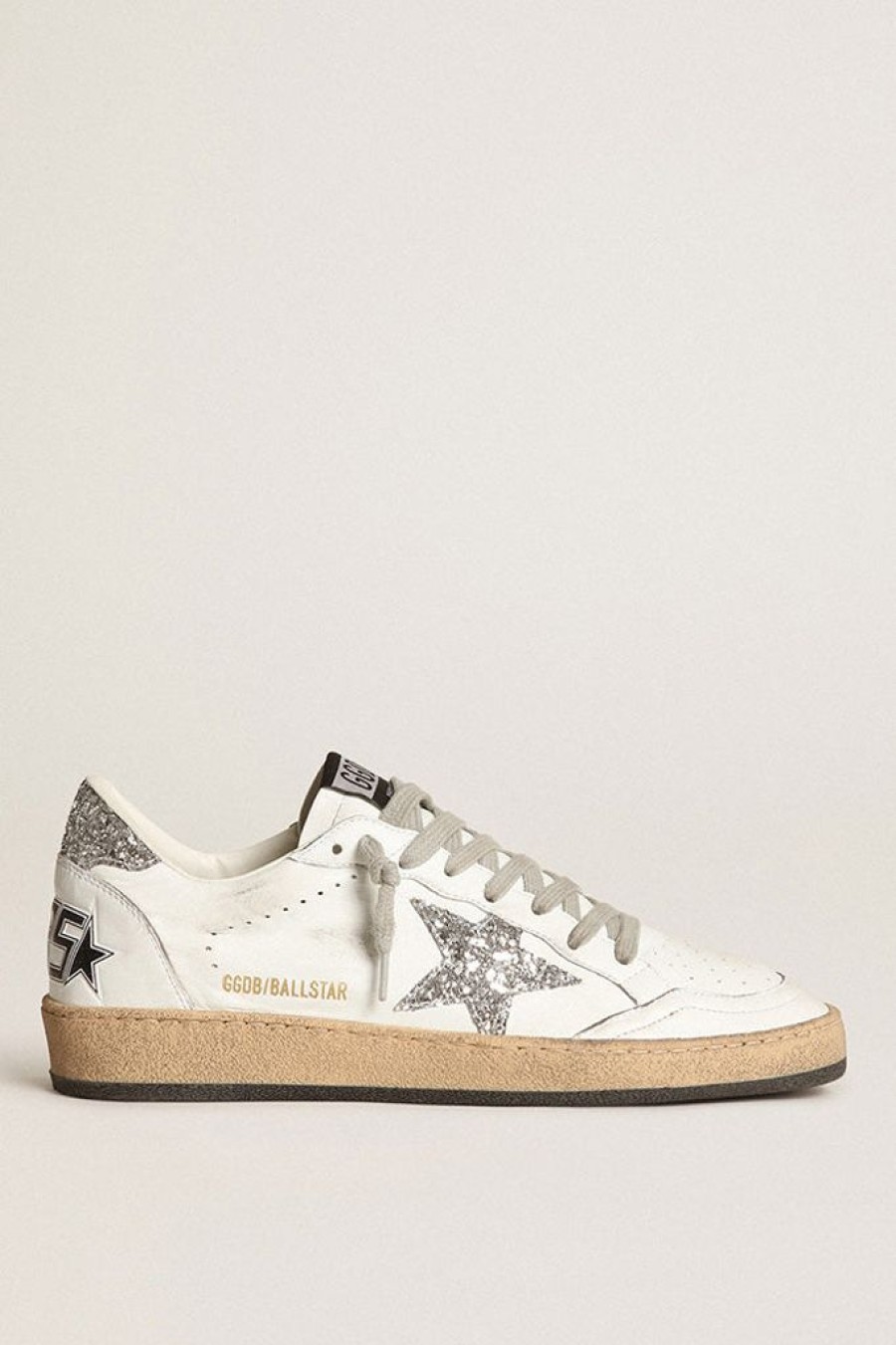 Shoes Golden Goose | Ballstar Sneaker White Silver Glitter