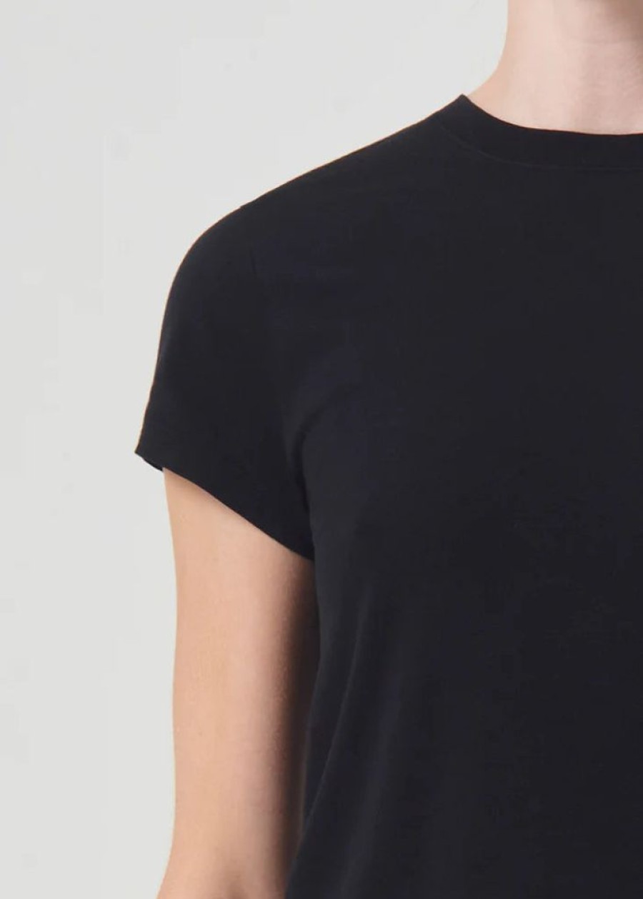 Clothing AGOLDE | Adine Shrunken Tee Black