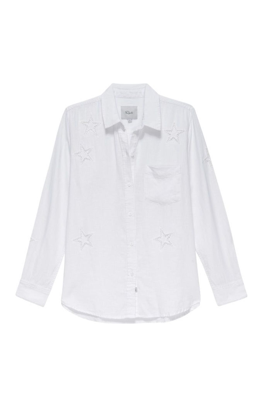 Clothing Rails | Charli Shirt White Eyelet Stars