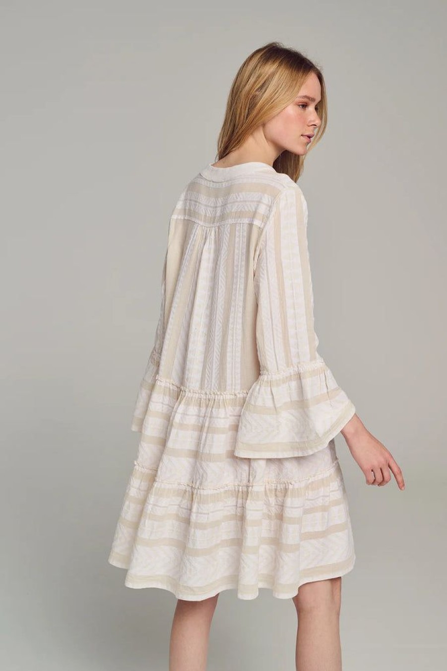 Clothing Devotion Greece | Ella Short Dress Ecru Off White