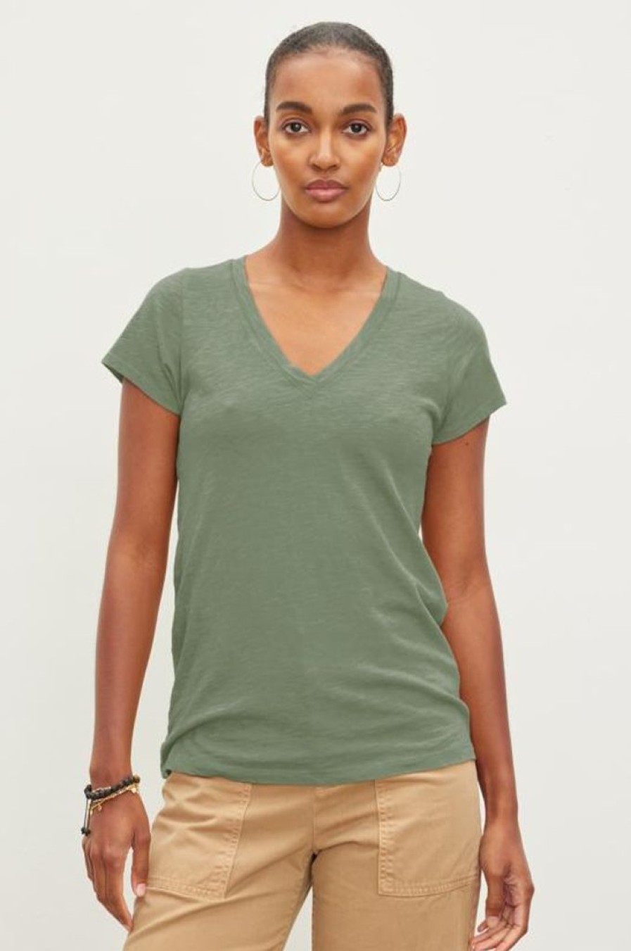 Clothing Velvet by Graham & Spencer | Lilith Tee Desert Green