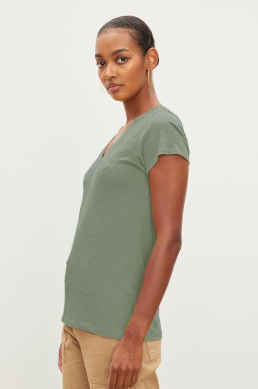 Clothing Velvet by Graham & Spencer | Lilith Tee Desert Green