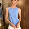 Clothing Velvet by Graham & Spencer | Taurus Tank Wave Blue