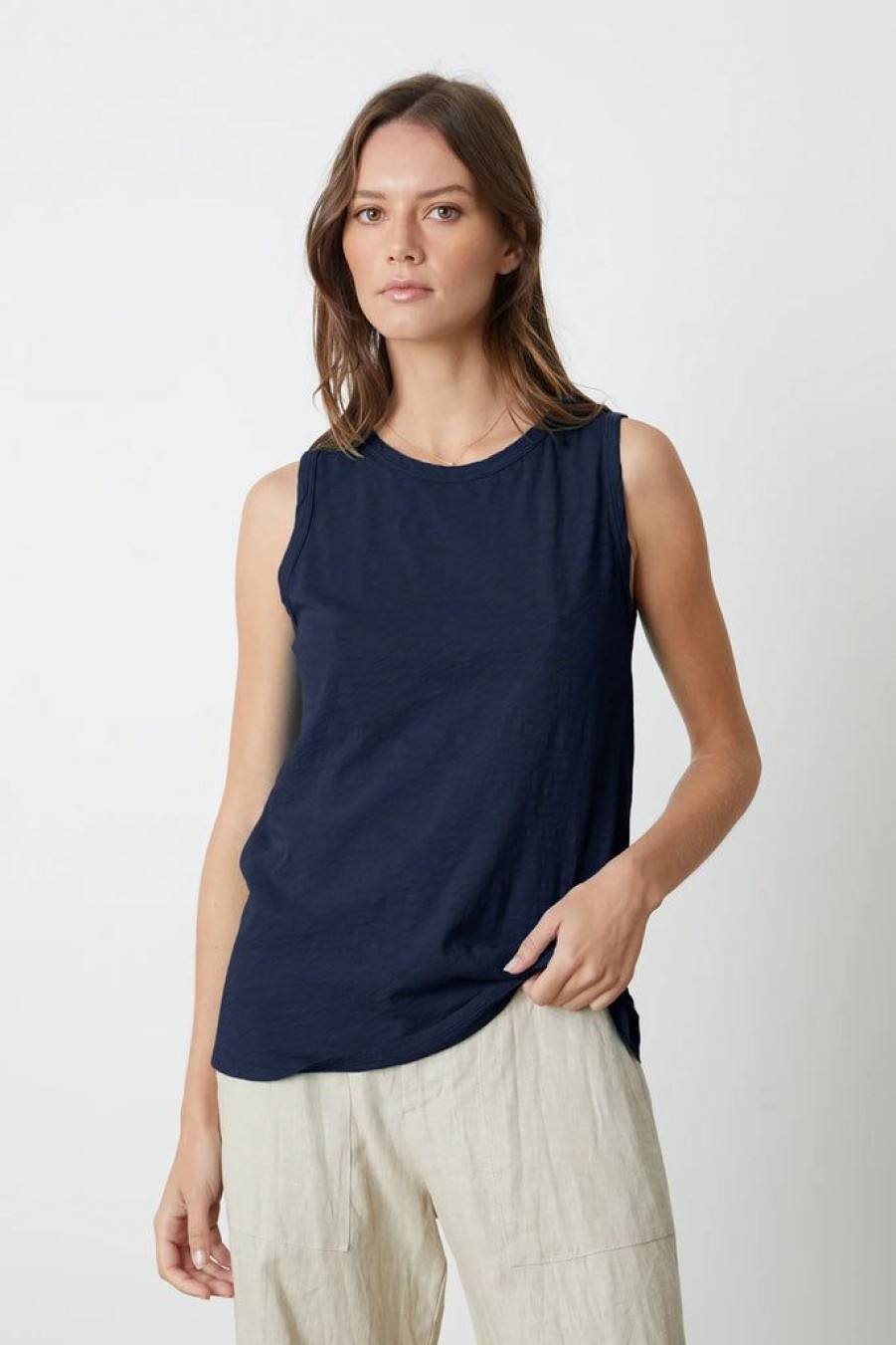 Clothing Velvet by Graham & Spencer | Taurus Tank Navy