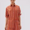 Clothing LMND | Chiara Short Rust Violet Stripe