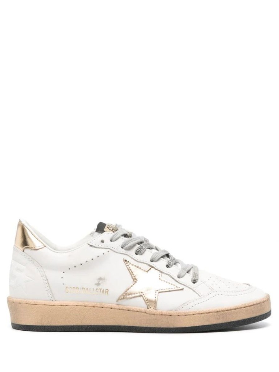 Shoes Golden Goose | Ballstar Sneaker White With Gold Star