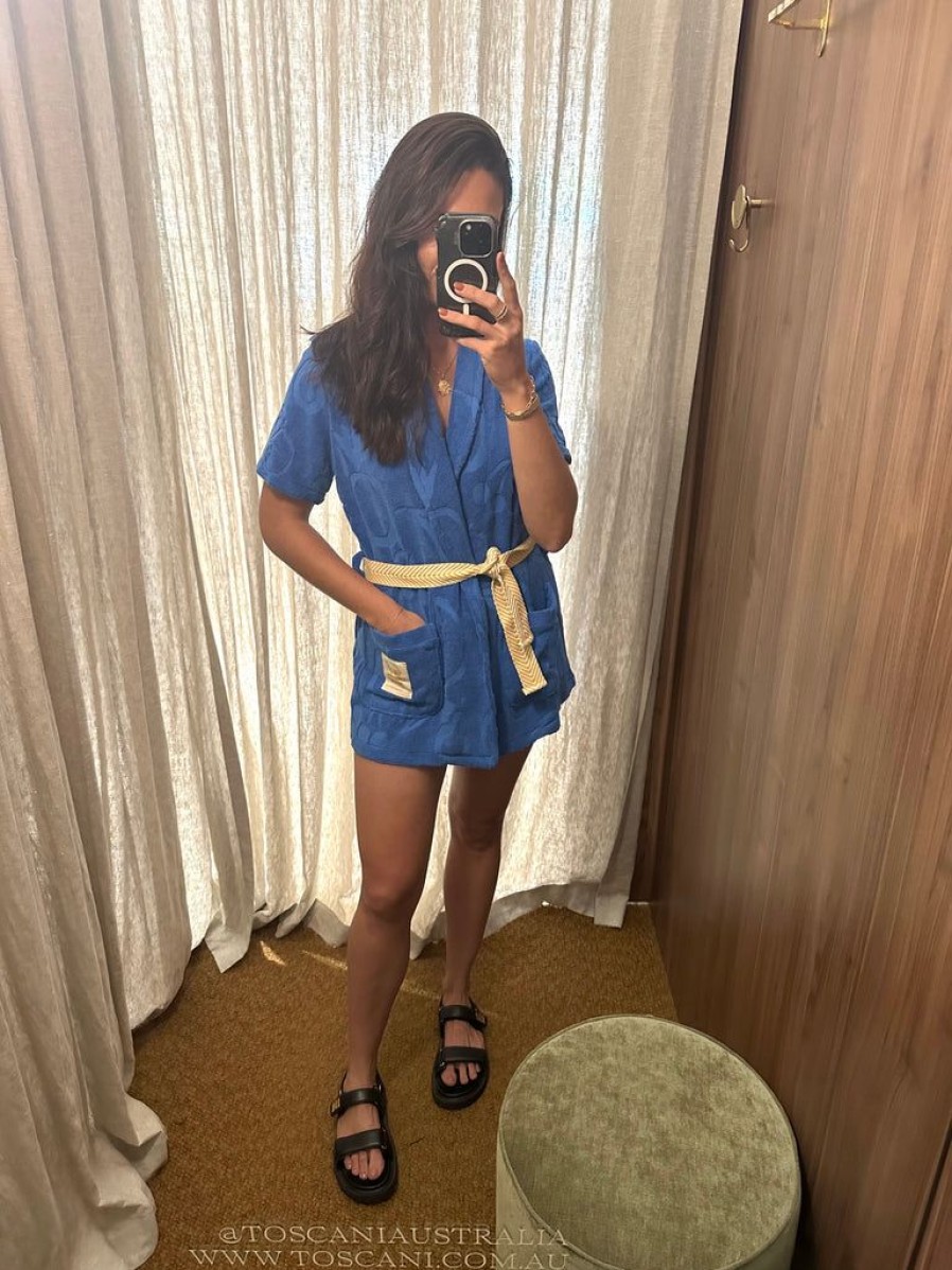 Clothing Craie Studio | Peijnoir Miami Short Robe Cobalt