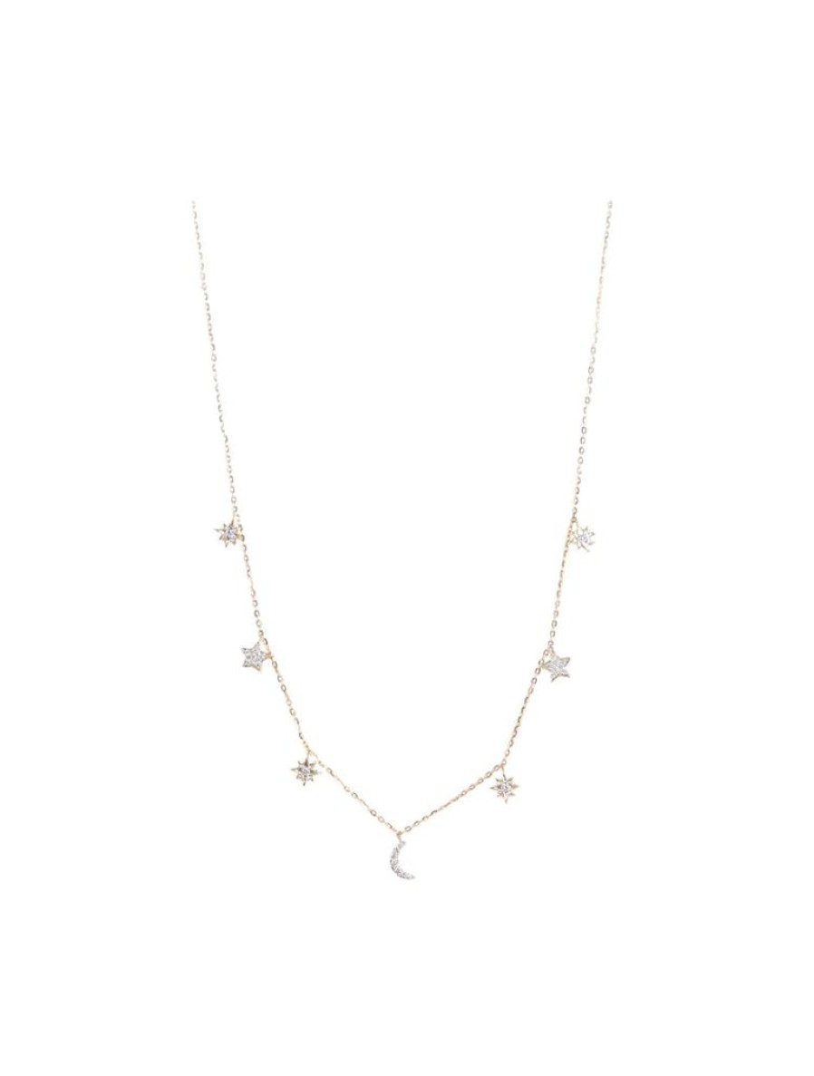 Accessories Constellate by Lisa Sinclair | Multi Moon And Star Diamond Necklace