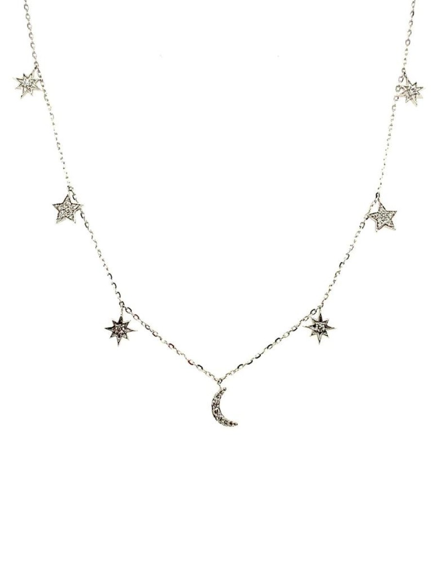 Accessories Constellate by Lisa Sinclair | Multi Moon And Star Diamond Necklace