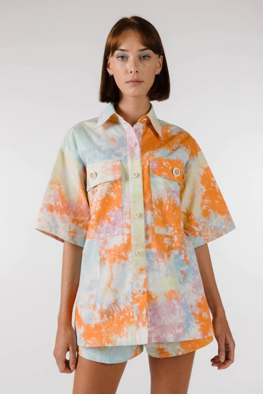 Clothing Isobel Badin | Oversized Pocket Shirt Tie Dye