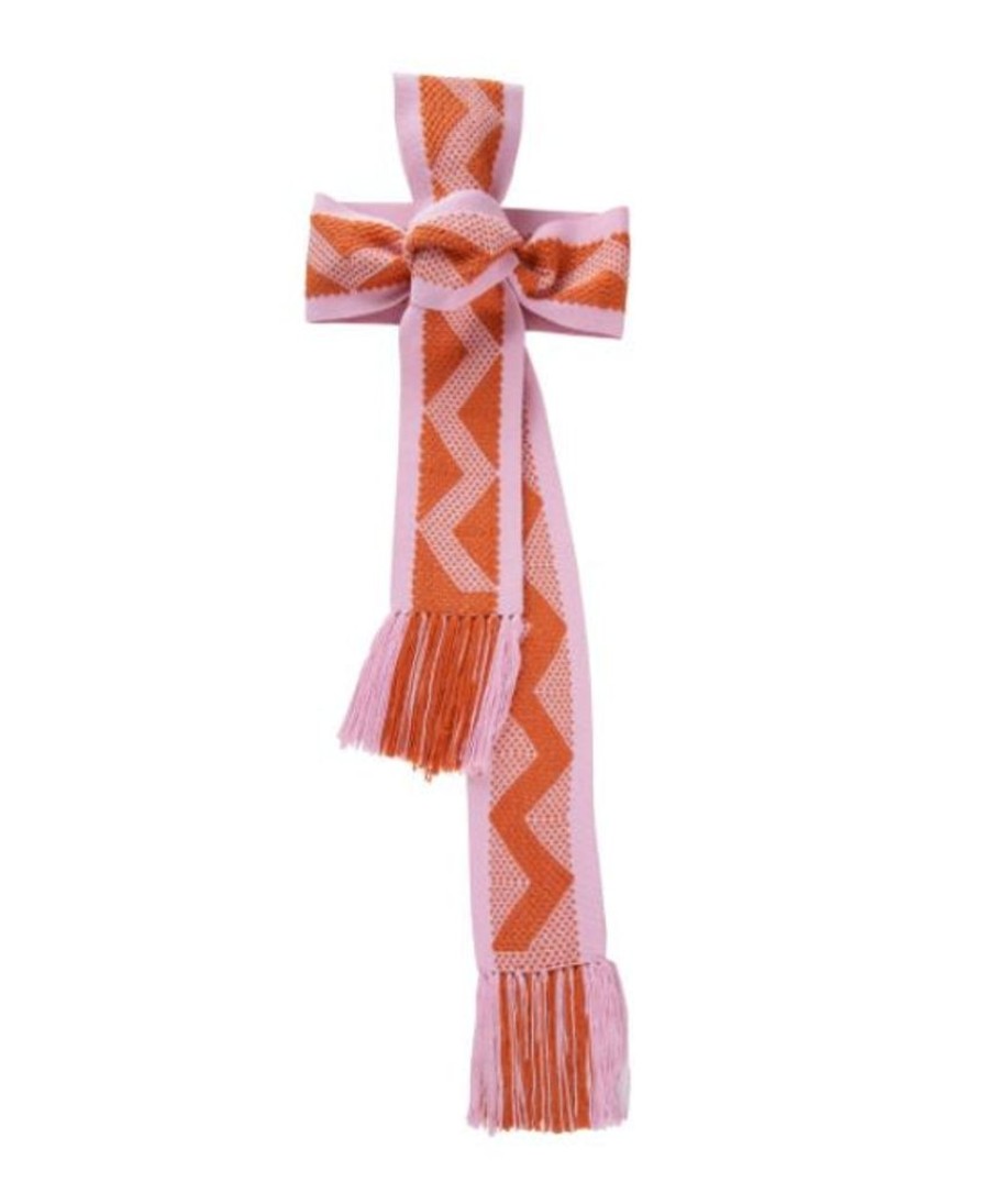 Accessories Pippa Holt Kaftans | Hand Woven Belt Pink And Orange