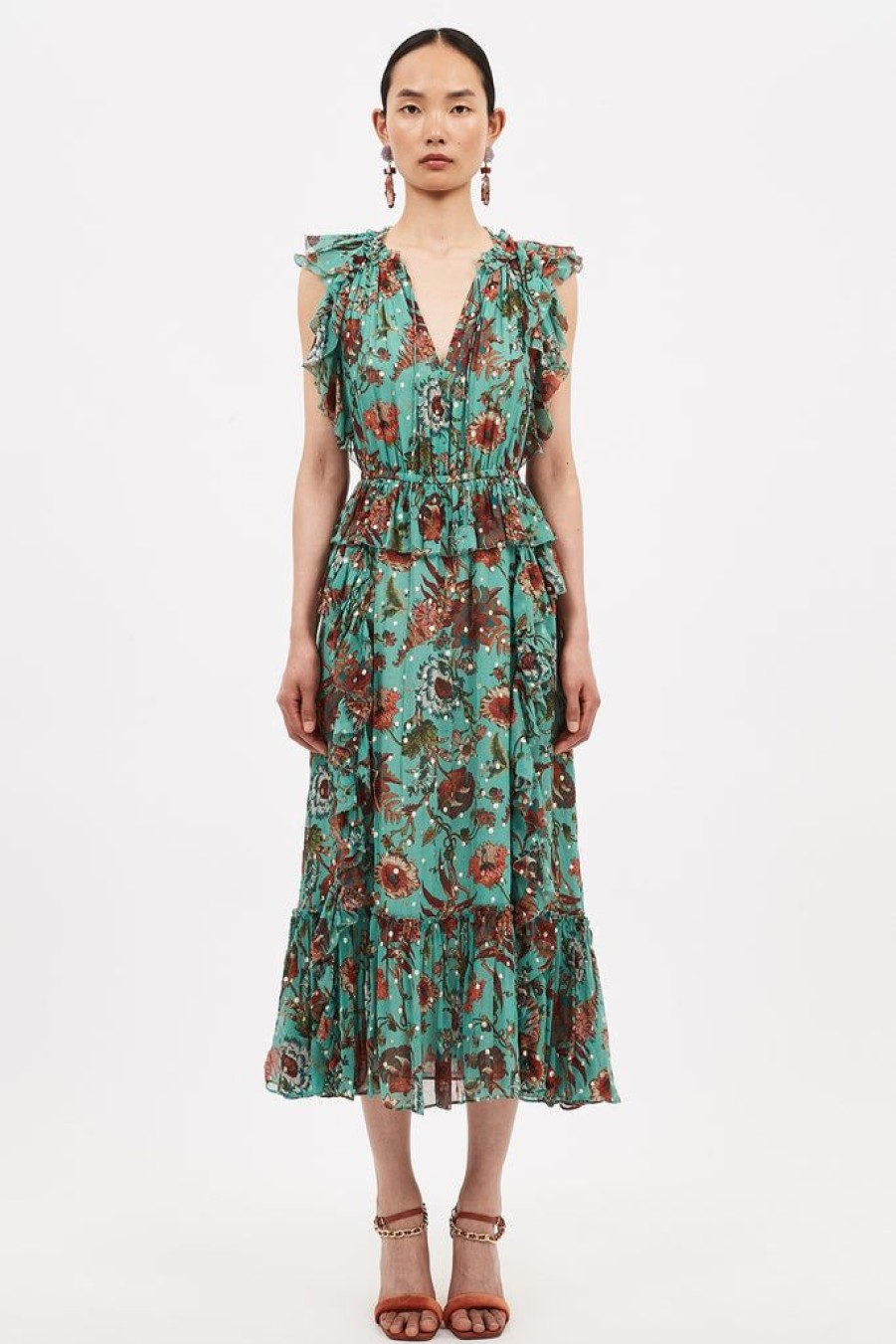 Clothing Ulla Johnson | Adrienne Dress Garden Bloom