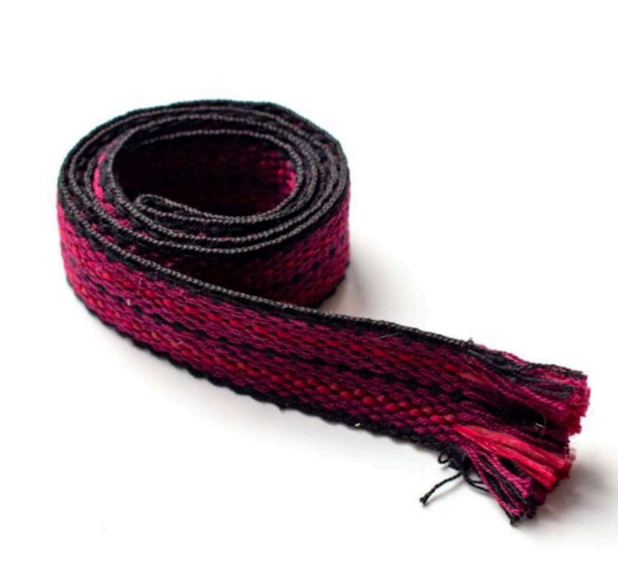 Accessories Bands of L.A | California Woven Band Dark Red Black