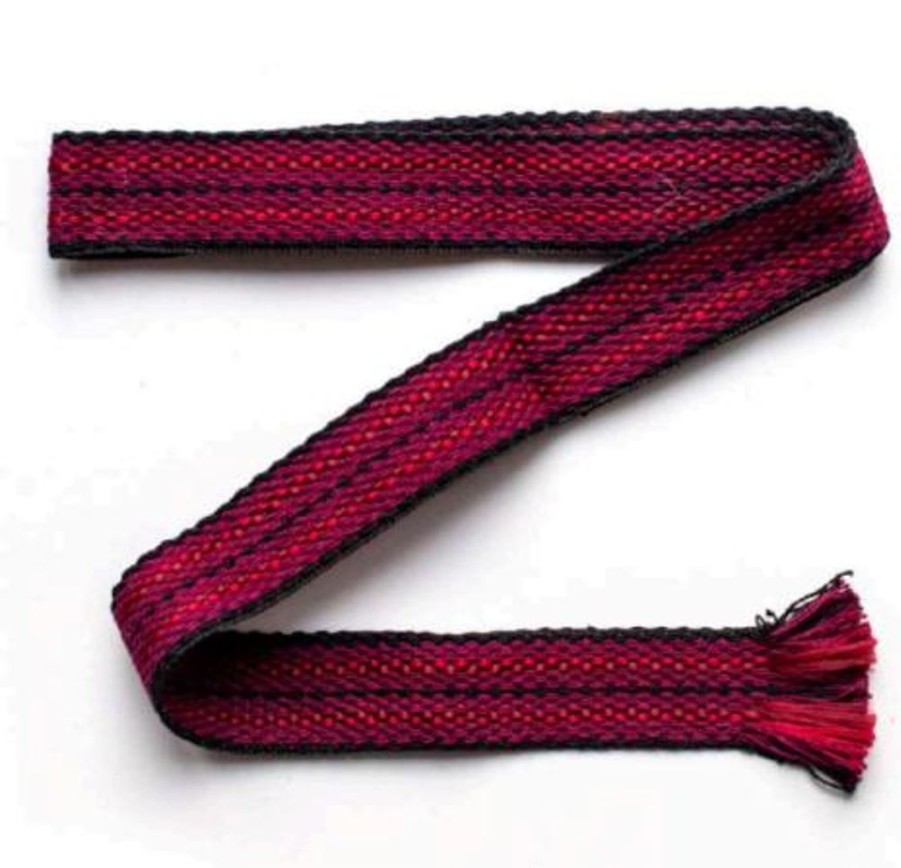 Accessories Bands of L.A | California Woven Band Dark Red Black