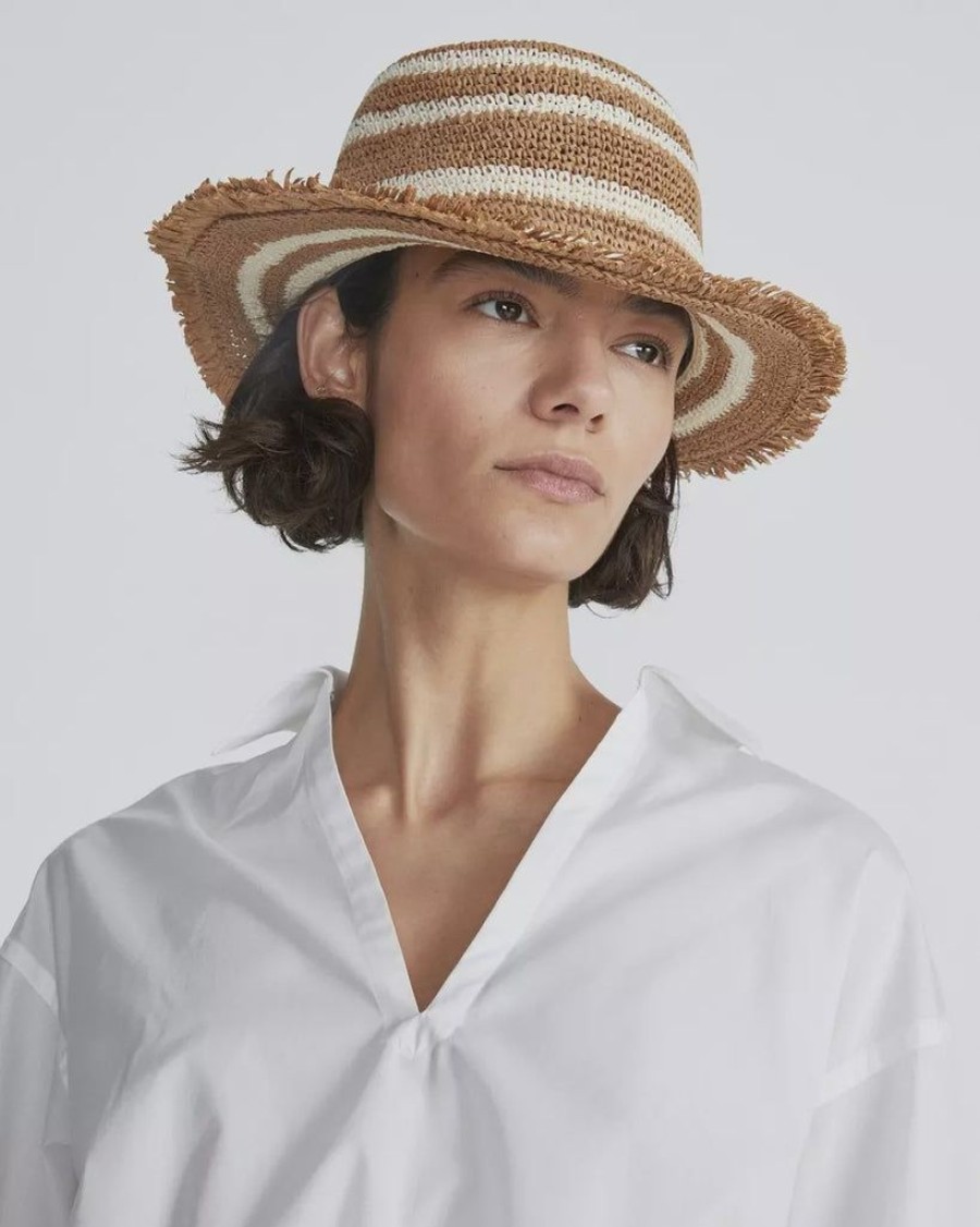 Accessories Rag & Bone | Frills Rollable Bucket Hat Ivory Beige