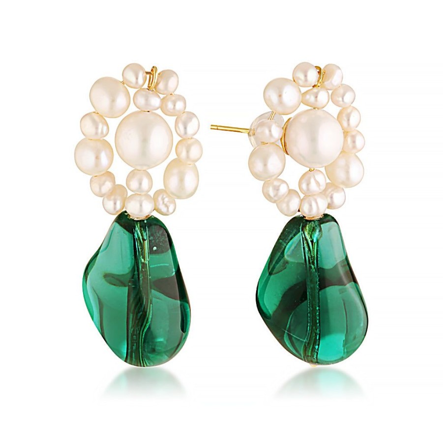 Accessories Carly Paiker | Provence Earrings Emerald