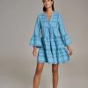 Clothing Devotion Greece | Ella Short Dress Neon Blue On Blue