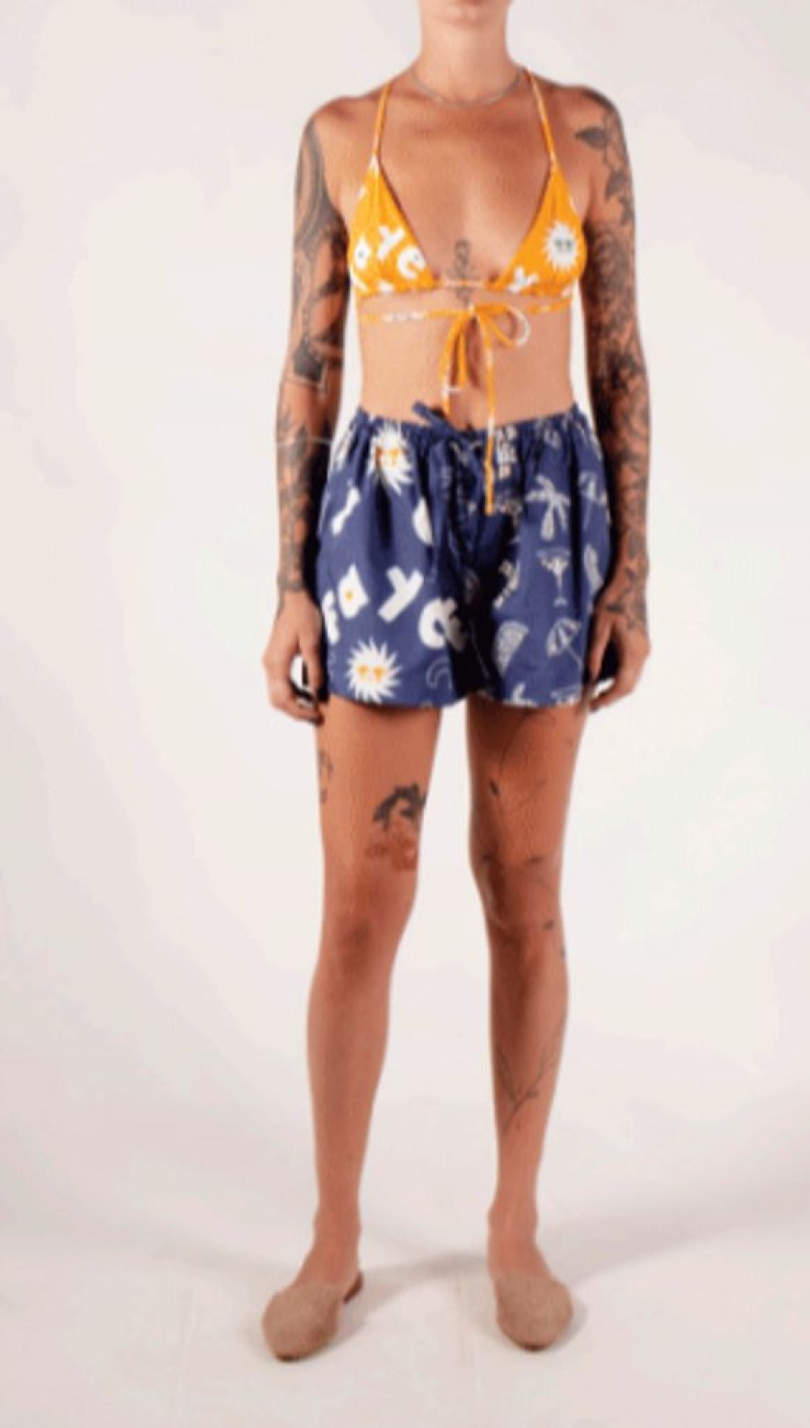 Clothing Faye | Absurd Bandana Shorts Blue