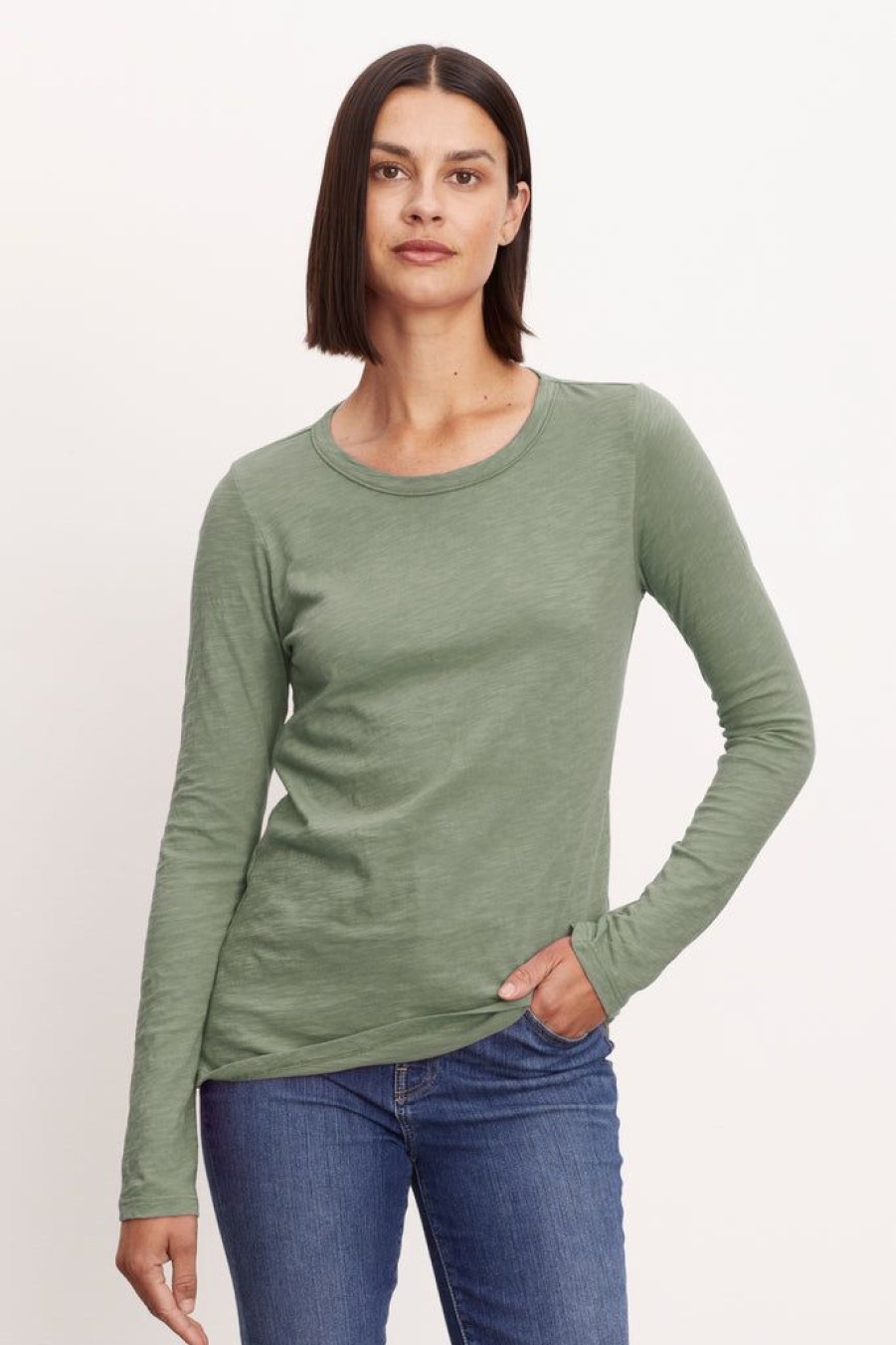 Clothing Velvet by Graham & Spencer | Velvet Original Lizzie Desert Green