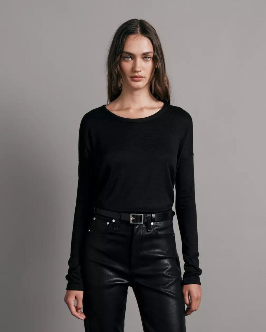 Clothing Rag & Bone | The Knit Long Sleeve Black