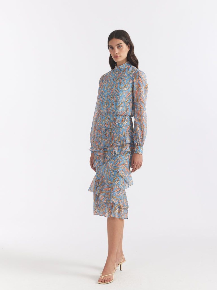 Clothing Saloni | Isa Ruffle Dress