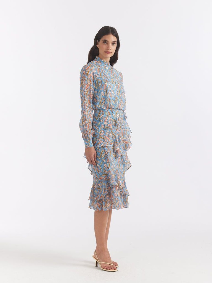 Clothing Saloni | Isa Ruffle Dress