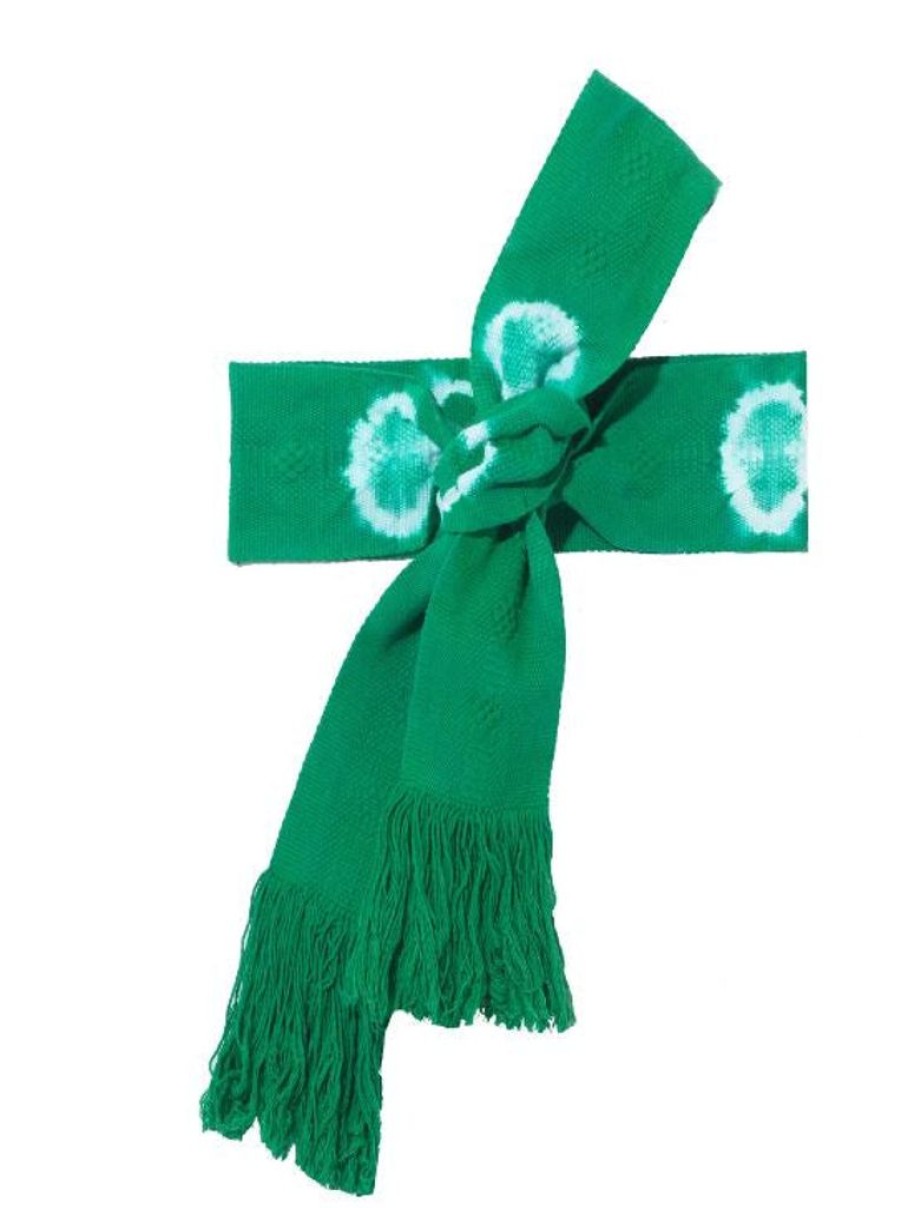 Accessories Pippa Holt Kaftans | Handwoven Belt Green And White Tie Dye