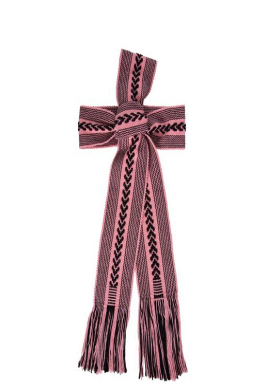 Accessories Pippa Holt Kaftans | Hand Woven Belt Wide Rose Pink And Black