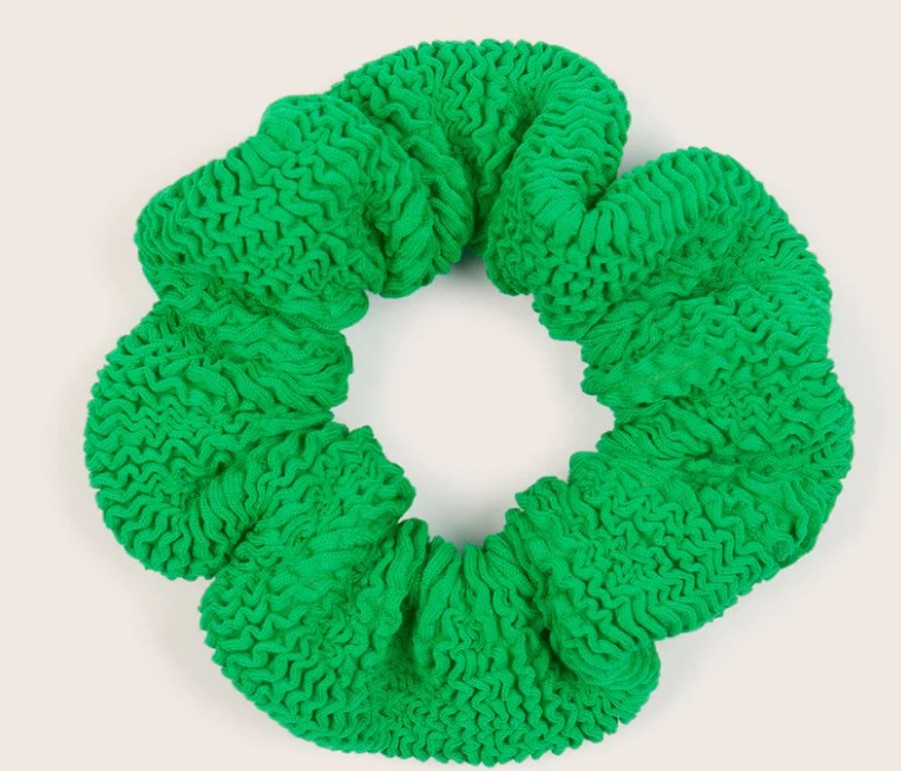 Accessories Hunza G | Crinkle Scrunchie Emerald