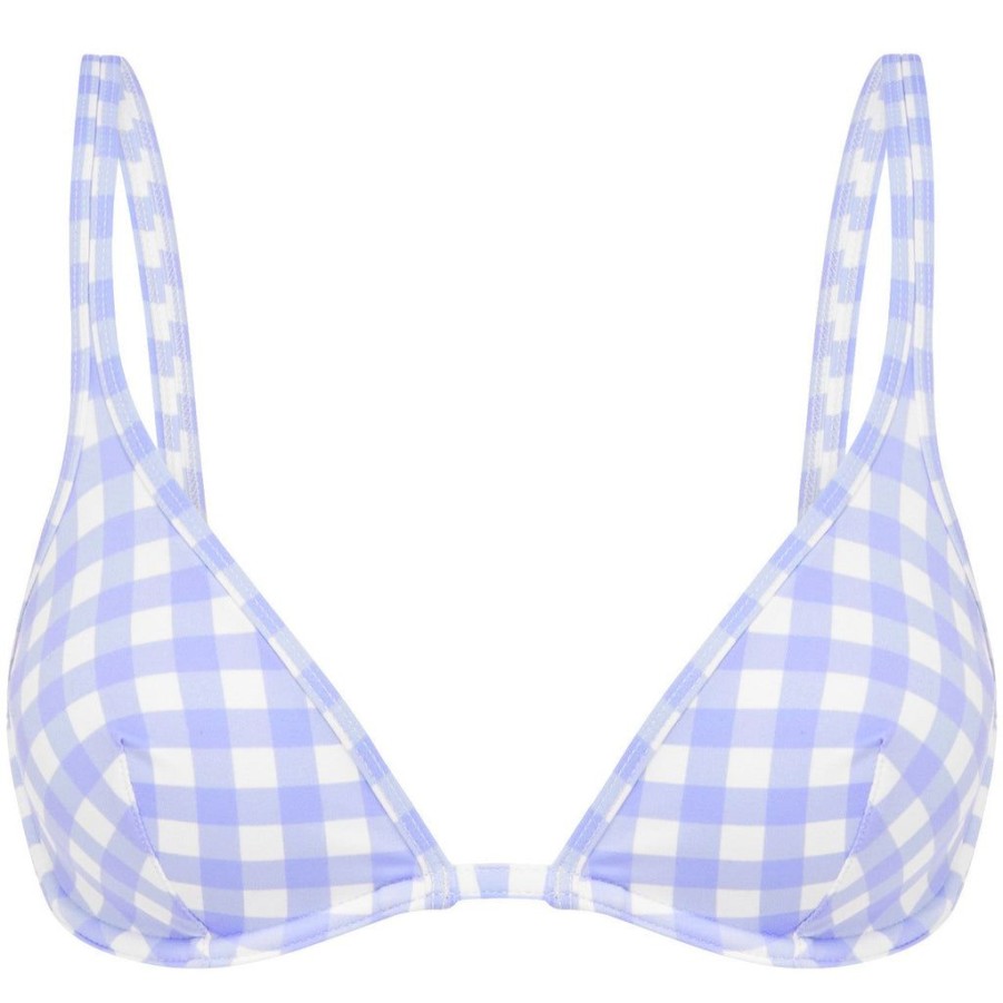 Clothing Ephemera | Sky Gingham Classic Bra & High Waist Bottom