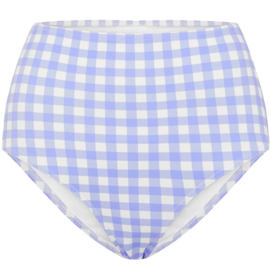 Clothing Ephemera | Sky Gingham Classic Bra & High Waist Bottom