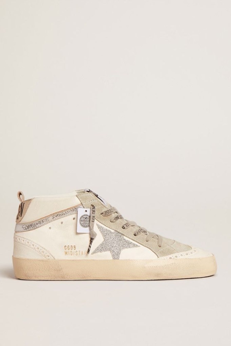 Shoes Golden Goose | Mid Star Sneaker White Swarovski Star