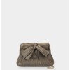 Accessories Loeffler Randall | Rayne Pleated Clutch Dark Gold