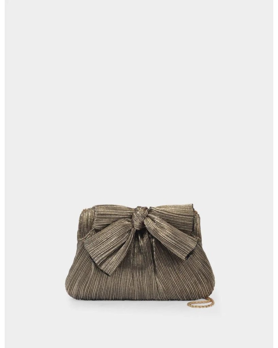 Accessories Loeffler Randall | Rayne Pleated Clutch Dark Gold