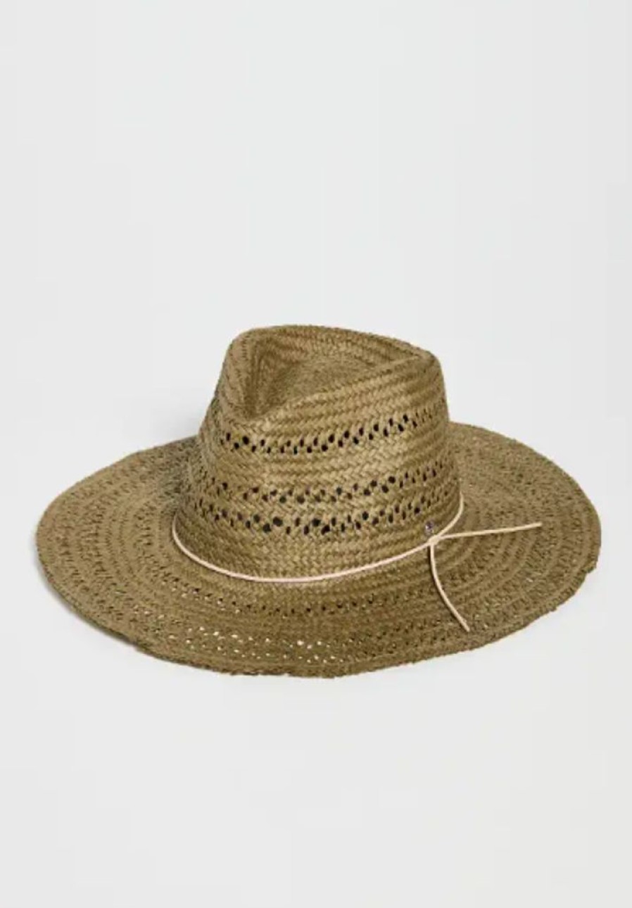 Accessories Rag & Bone | Elle Perforated Fedora Olive