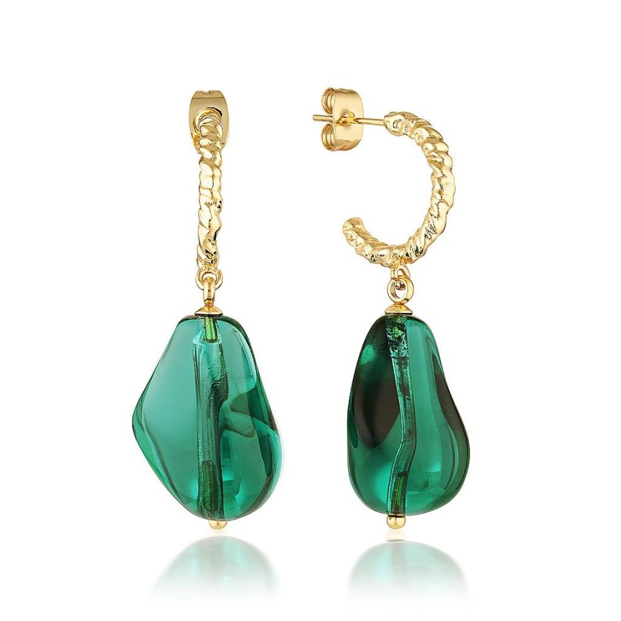 Accessories Carly Paiker | Positano Earrings Emerald