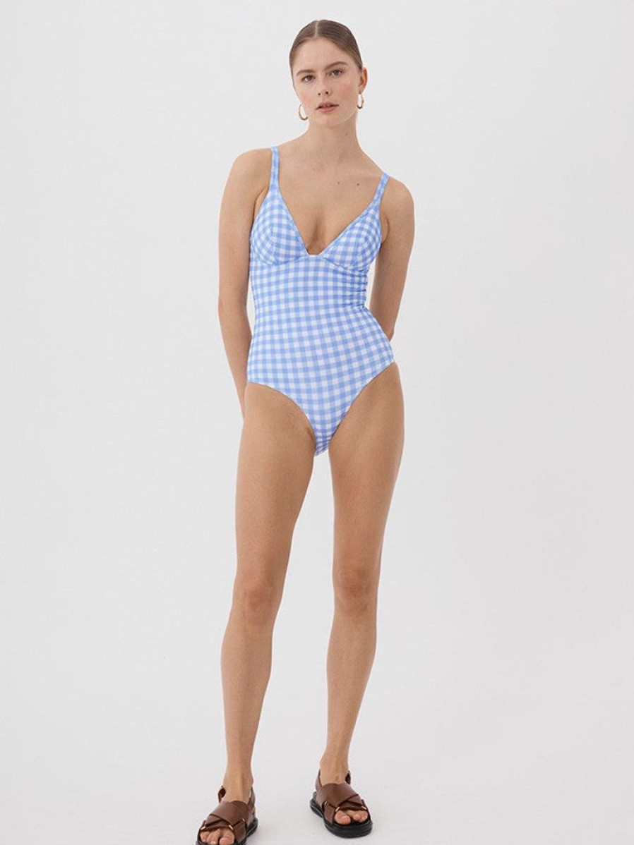 Clothing Ephemera | Sky Gingham Classic One Piece