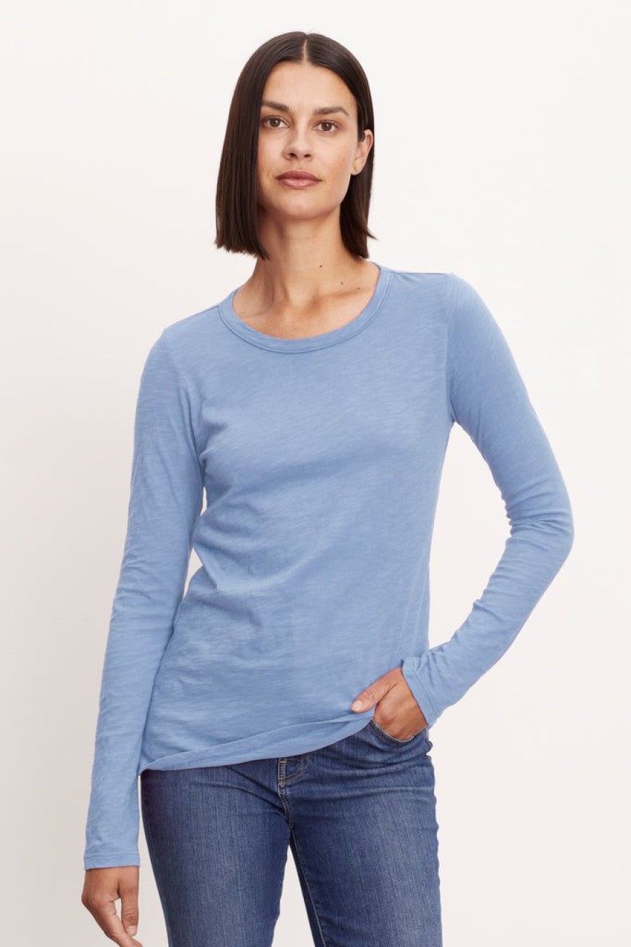 Clothing Velvet by Graham & Spencer | Velvet Original Lizzie Wave Blue