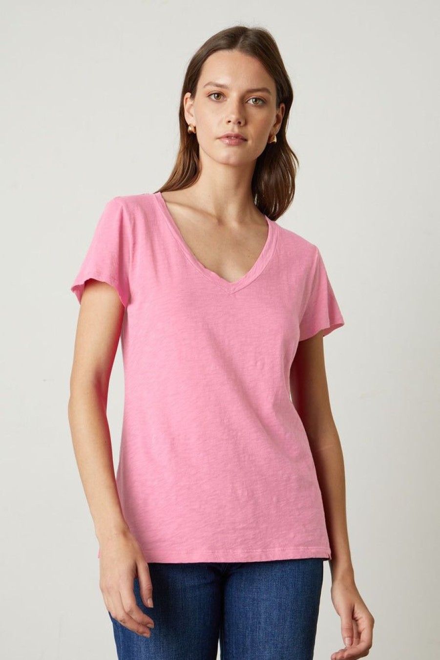 Clothing Velvet by Graham & Spencer | Lilith Tee Pop Pink