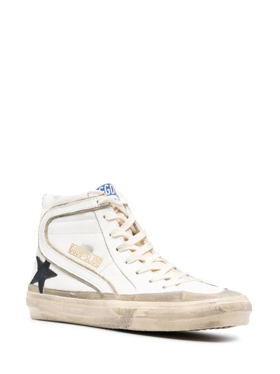 Shoes Golden Goose | Slide Sneaker White With Black Star