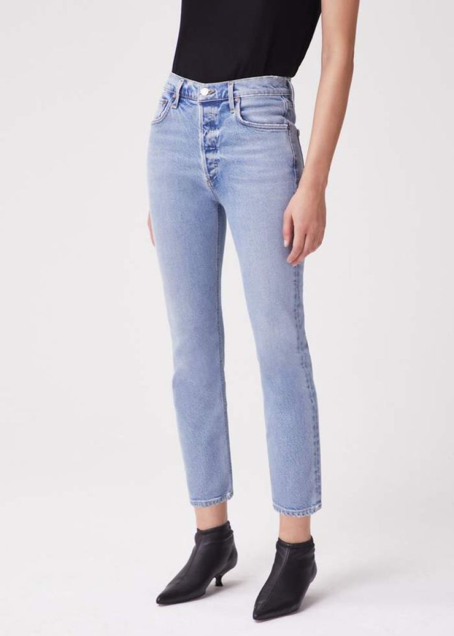 Clothing AGOLDE | Riley Crop Jean In Shiver