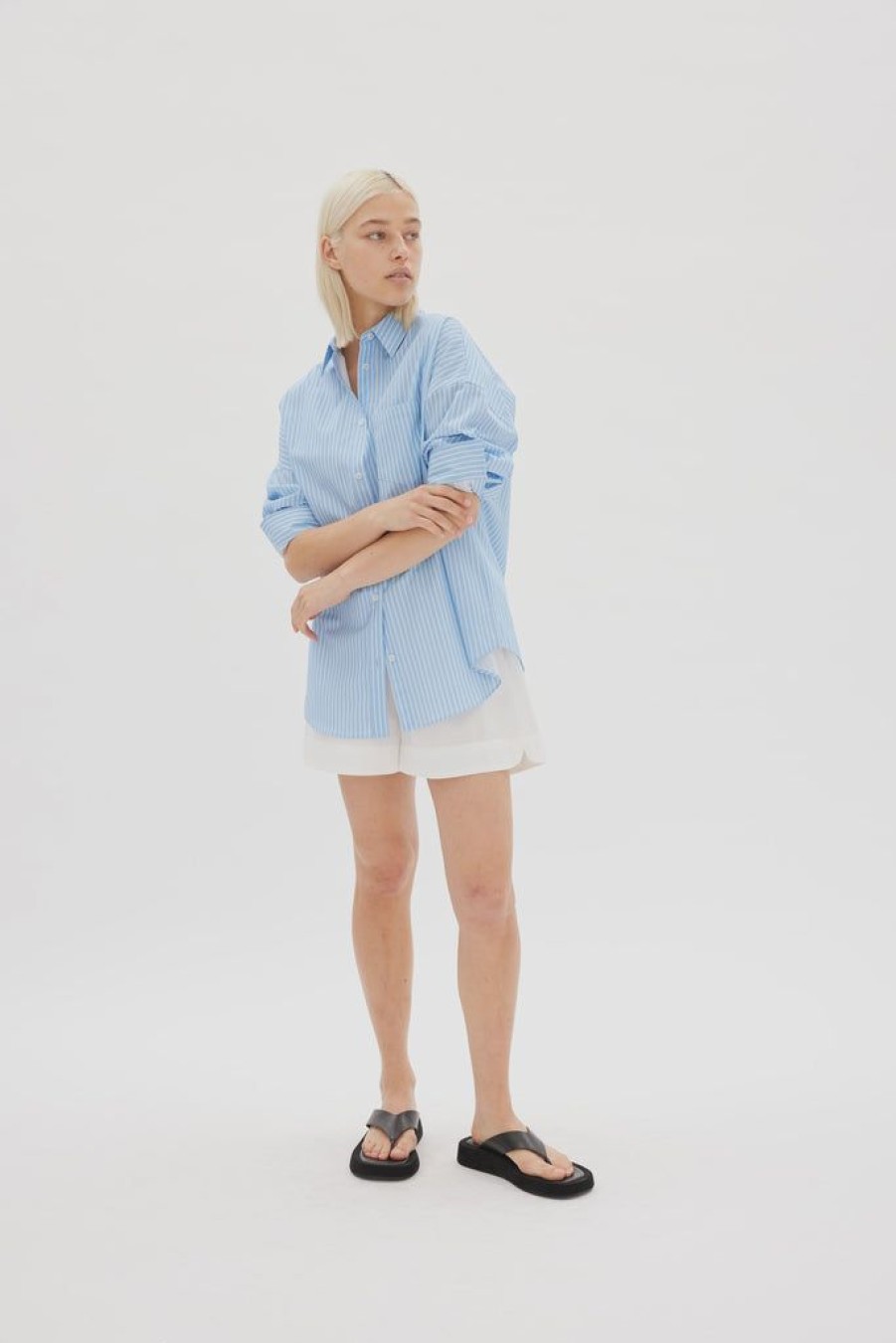 Clothing LMND | Chiara Oversized Shirt Lagoon