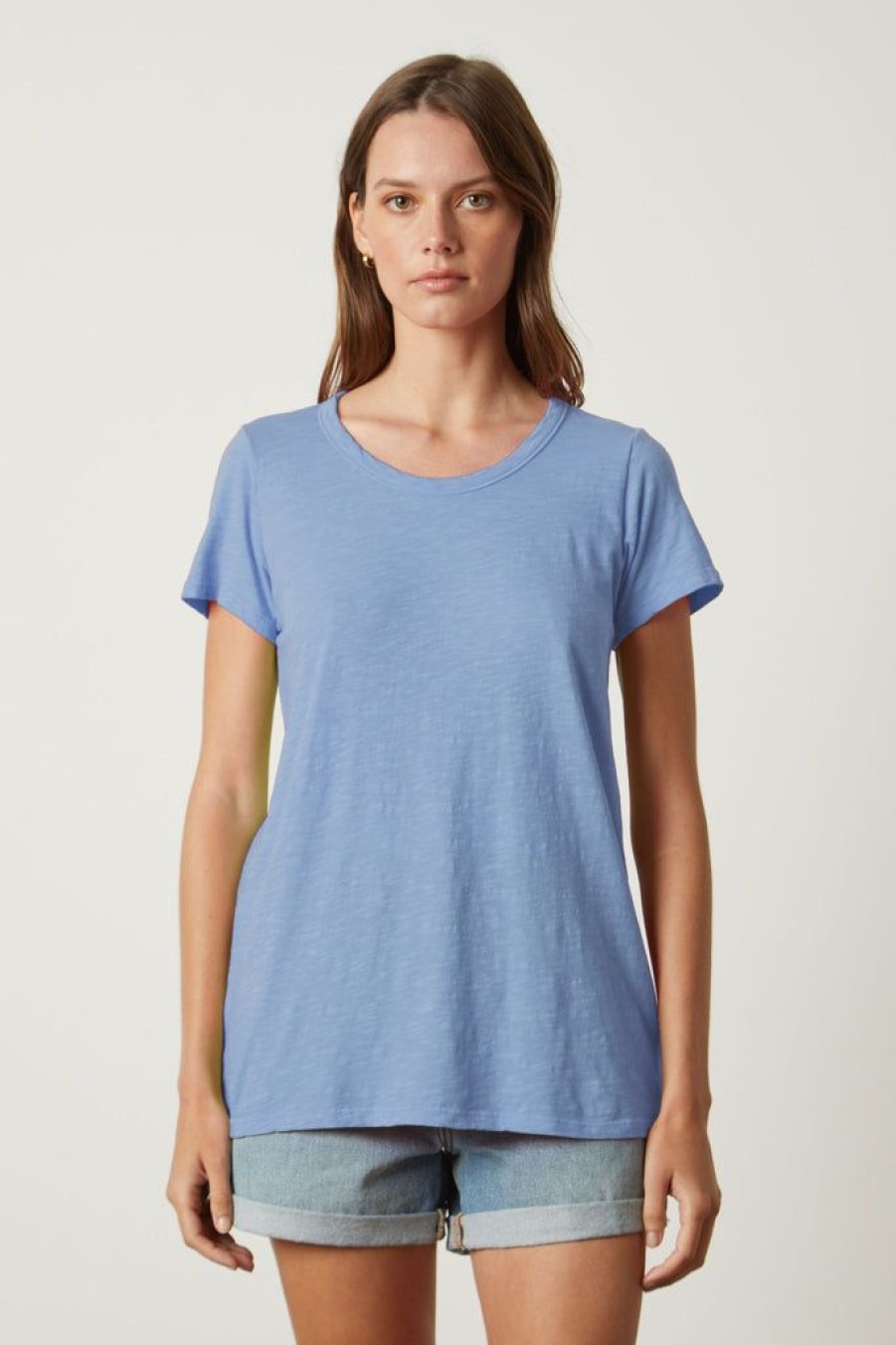 Clothing Velvet by Graham & Spencer | Odelia Tee Wave Blue