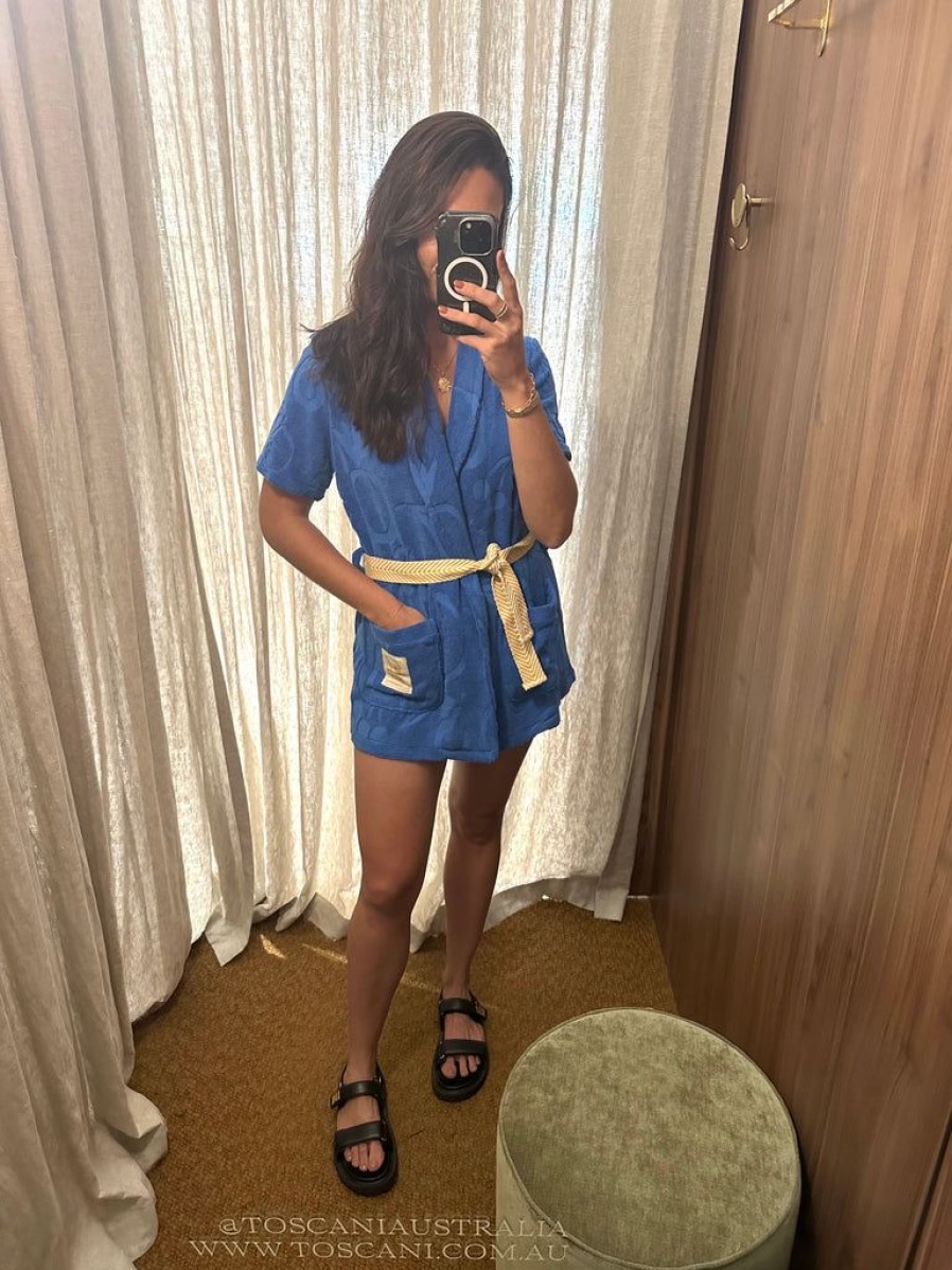 Clothing Craie Studio | Peijnoir Miami Short Robe Cobalt