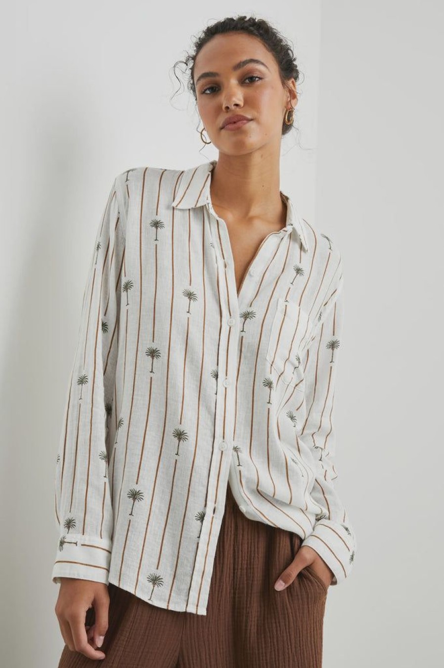 Clothing Rails | Charli Shirt Stripe Palms