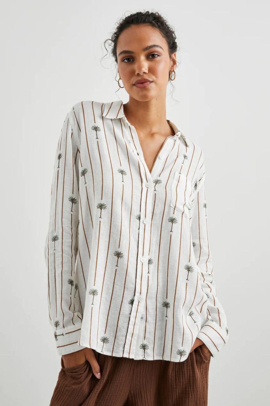 Clothing Rails | Charli Shirt Stripe Palms